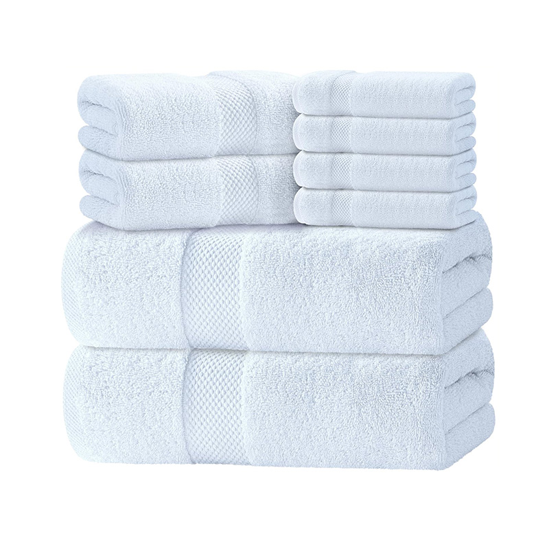 White Pure Cotton Bath Sheets Set Soft Hotel Bathroom Towels