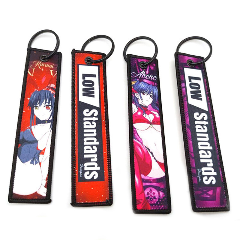 Flight Jet Tag Keychain Japanese Anime Sublimat...