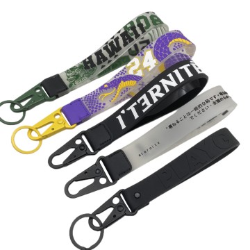 Custom PVC Rubber Logo Key Chain Wrist Strap Ke...