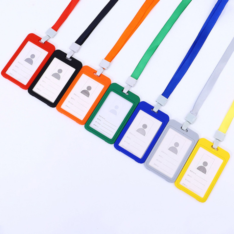 Plastic ID Card Holder Badge Lanyard Neck Key S...
