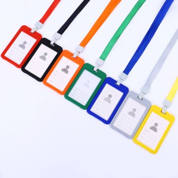 Kunststoff-Ausweis-Kartenhalter, Schlüsselband, Halssch...