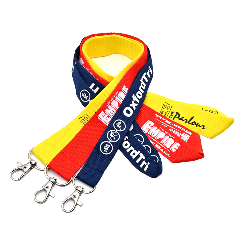 Woven Silk Screen Lanyards Neck Strap Polyester...