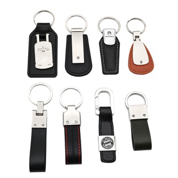 Gantungan Kunci Logam Paduan Seng Promosi Kulit PU...