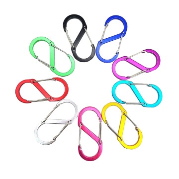 S Shape Hook Carabiners Double Gate Carabiner S...