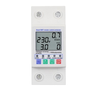 WiFi Intelligent Overvoltage and Undervoltage 2P63A Leakage Protection Switch