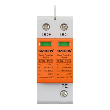2P 150VDC T2 40kA Surge Protective Device 20kA SPD for DC System Protection