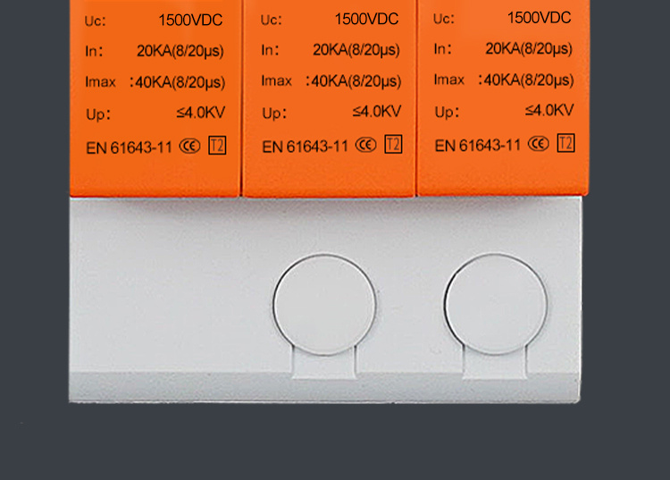 Dispositif de protection contre les surtensions 3P 1500 V CC T2 40 kA SP09