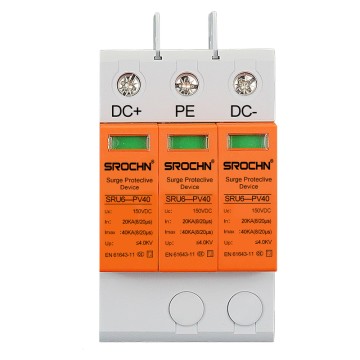 3P 150VDC T2 Surge Protective Device 40kA 3Pole DC SPD with Plastic Enclosure