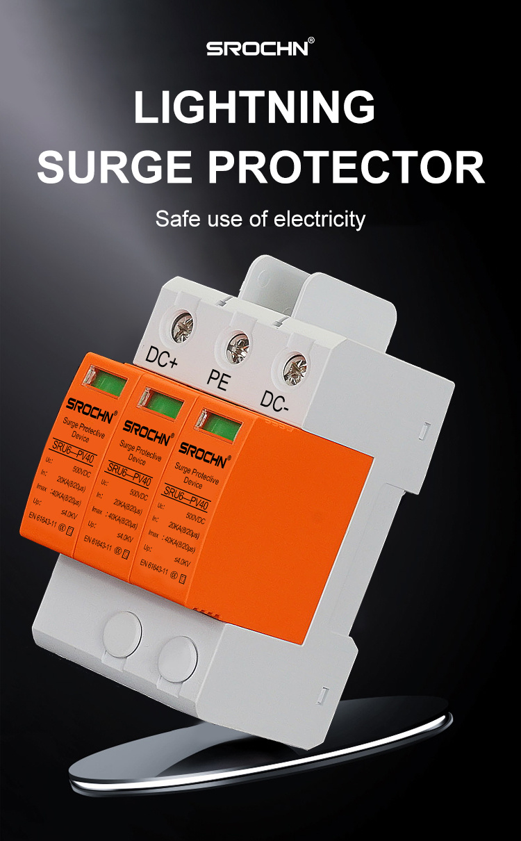 3P 500VDC T2 Surge Protective Device 40kA 20kA SPD01