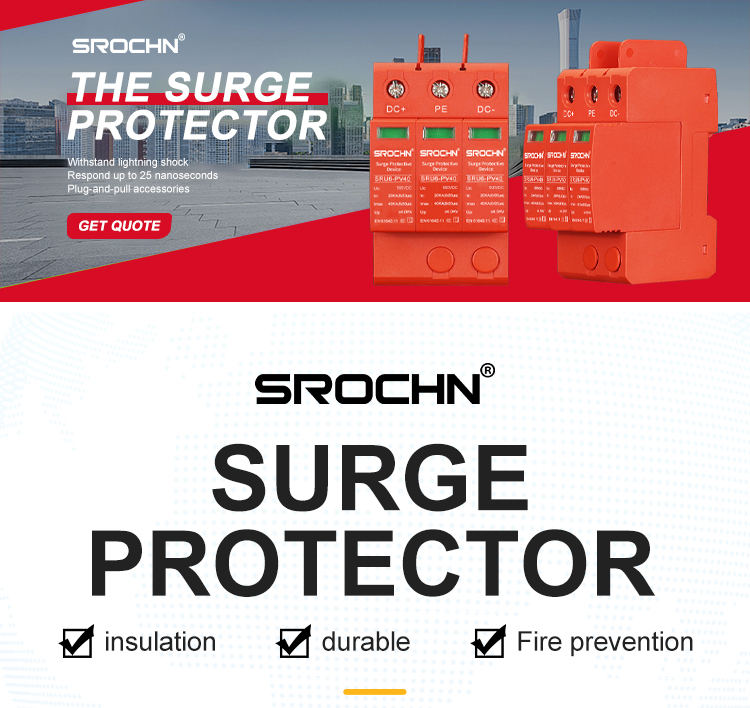 Dispositif de protection contre les surtensions 3P 500VDC T2 avec une capacité de décharge maximale de 40 kA (1)
