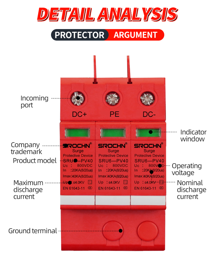Parafoudre de classe T2 800 VCC (4)