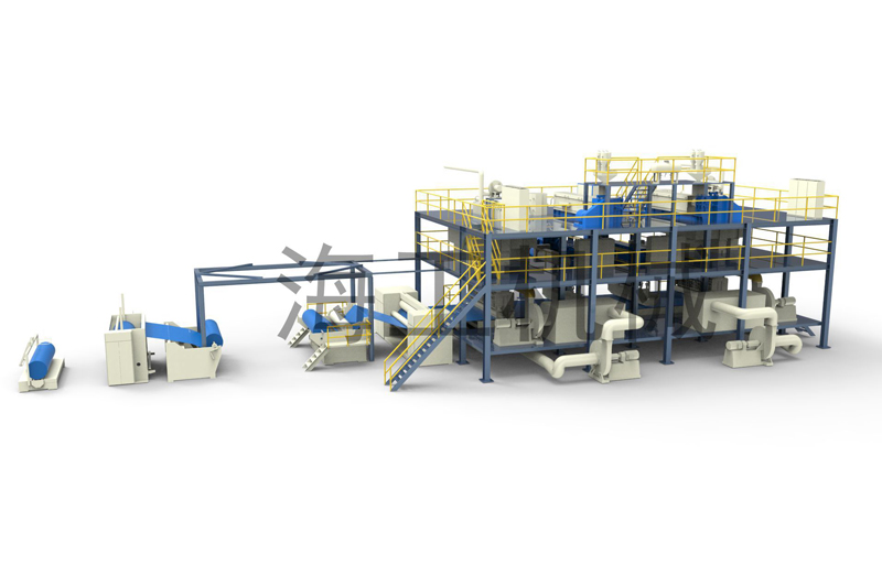 Double Spinning beams PP Spunbond Nonwoven Fabric Making Machine