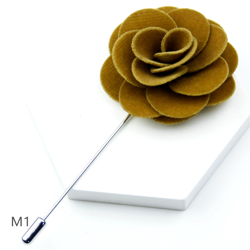 China Factory Handmade Stainless Steel Flower Stick Brooch Men's Lapel Pin Men Gifts BC-1083