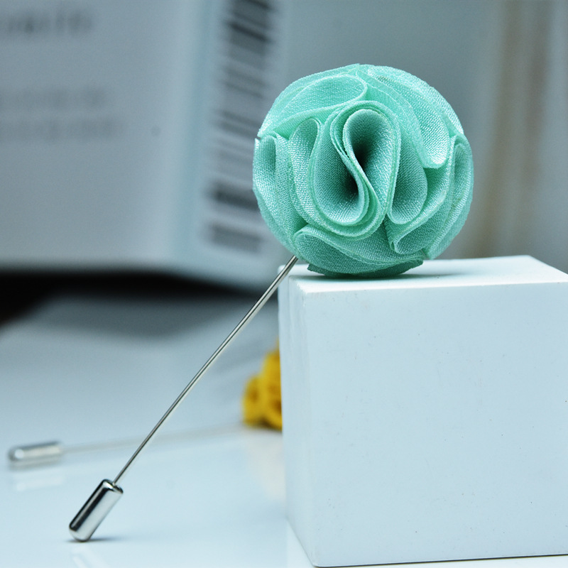 Wholesale Flower Brooch Pin Wedding Brooches Custom Men's Fabric Flower Lapel Pin BC-1087