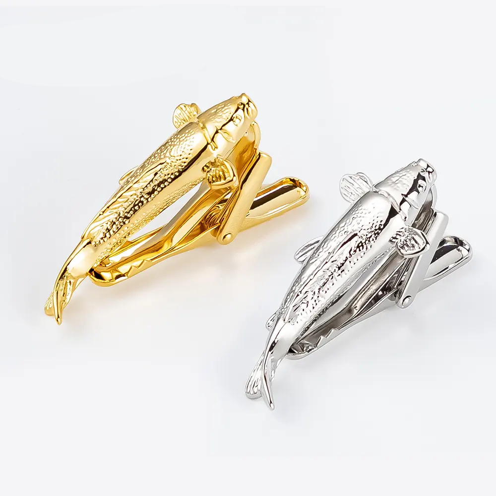 Elegant Goldfish Metal Tie Clip Business Person...