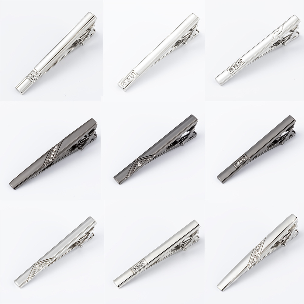 High Quality New Stylish Crystal Alloy Tie Clip...