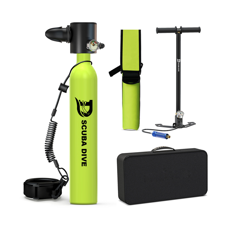 CE Approved 0.5L Aluminium Tank Bottle Oxygene Cylinder for Scuba Diving with Hand Pump