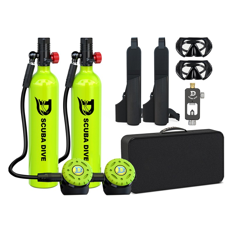 Mini 2PCS 1L Scuba Diving Tank with Diving Goggles Diving Cylinder Equipment for Adults