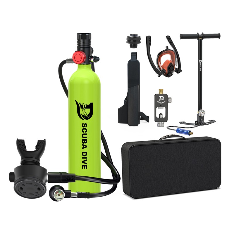 1L Portable Scuba Lung Air Tank Support Logo Custom with Hand Pump for Divers
