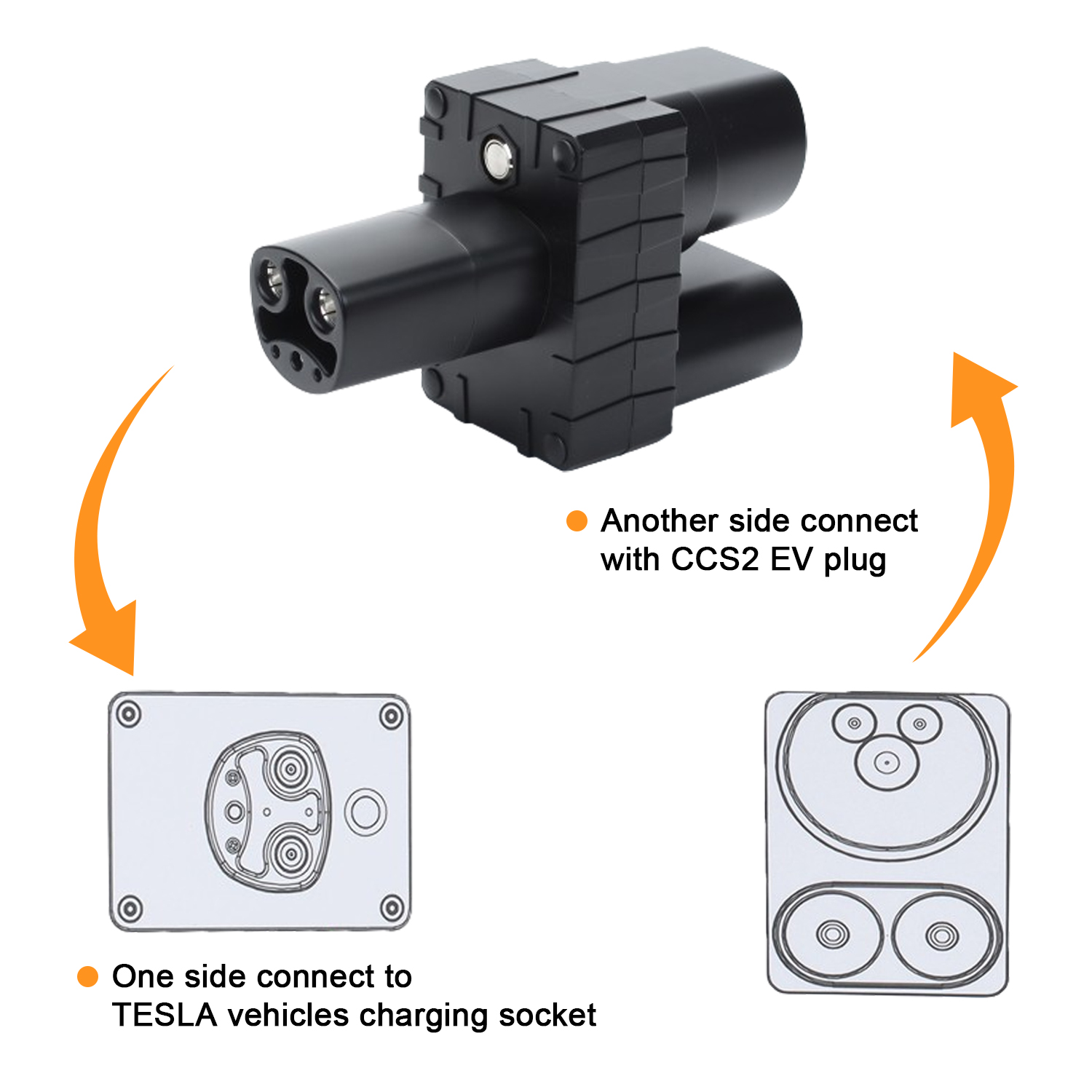 High Speed Charging IP55 CCS2 to Tesla EV Charging Adapter (6)1ew