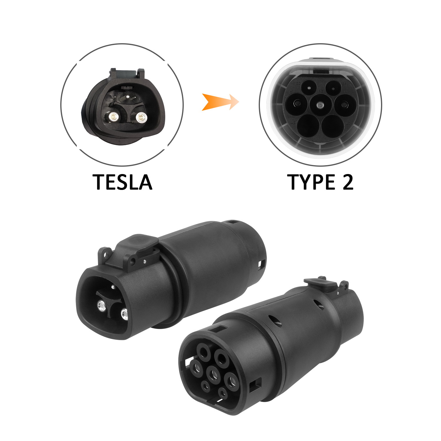 32A Tesla TO Type 2 Car Charger Adapter (5)7x8