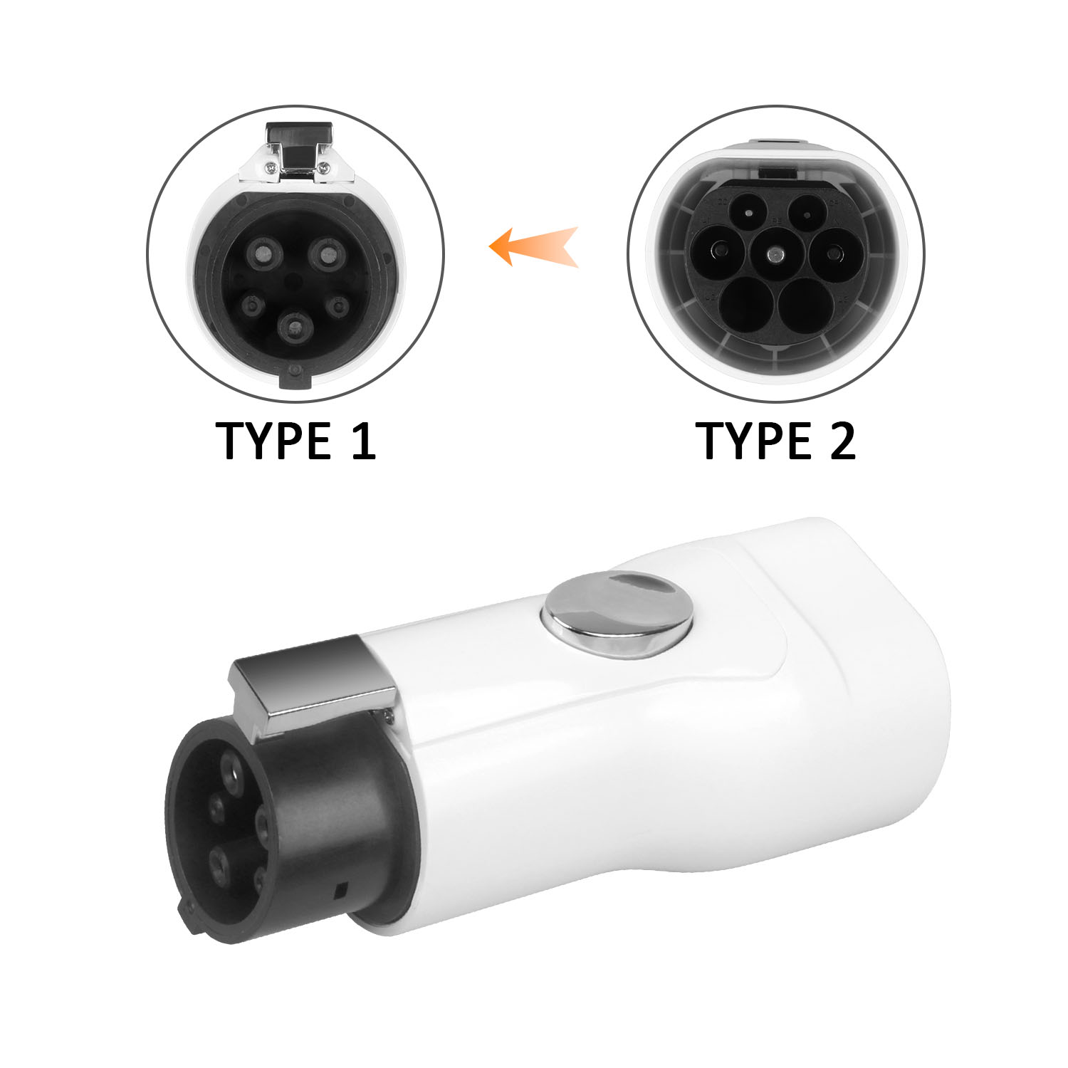 EV Charger Type 2 to Type 1 32A Charger Connector Adapter (5)vap