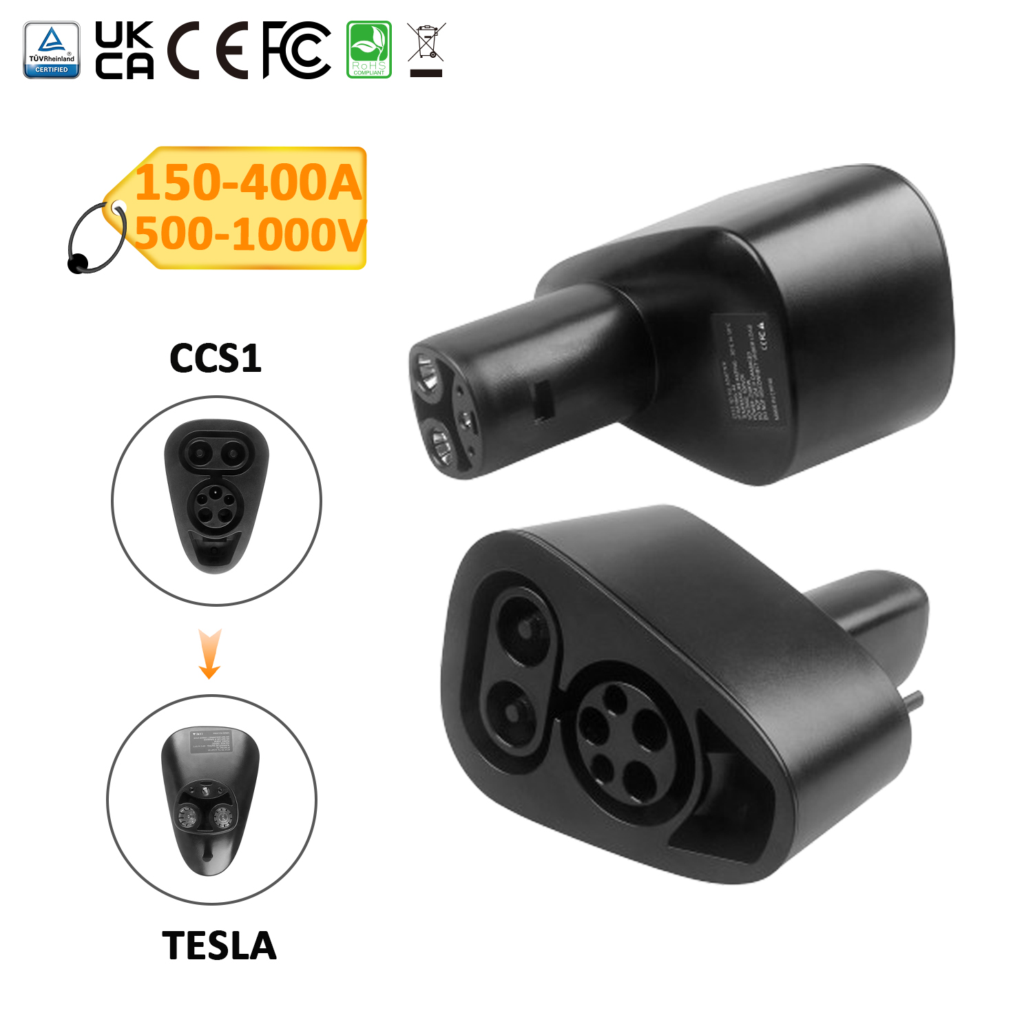 Адаптер быстрой зарядки 400A DC Ev Charger CCS1 To Tesla