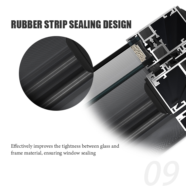 Aluminum Frame Glass Windows Simple Design Aluminum Black Sliding House Window