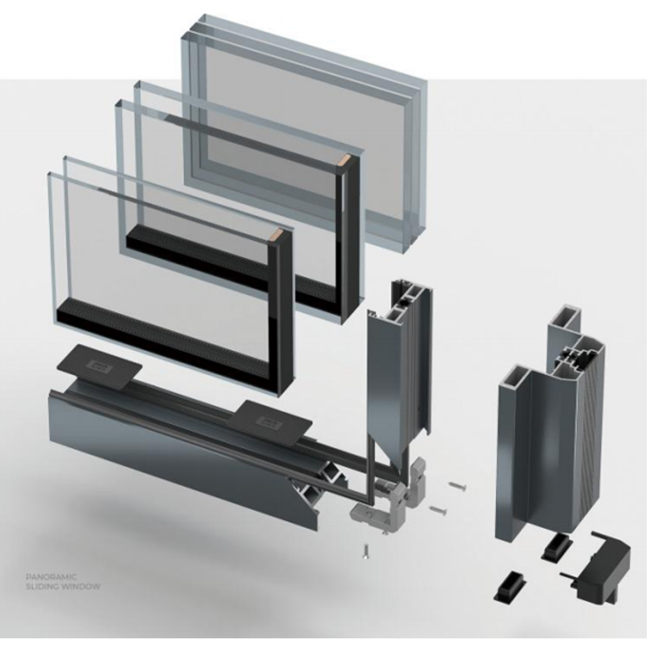 aluminum sliding door balcony with sliding doors
