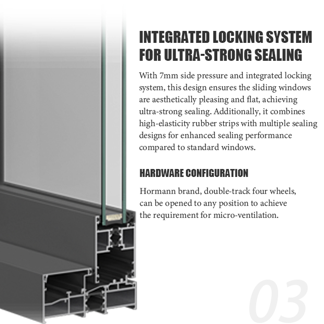 soundproof sliding aluminum Windows