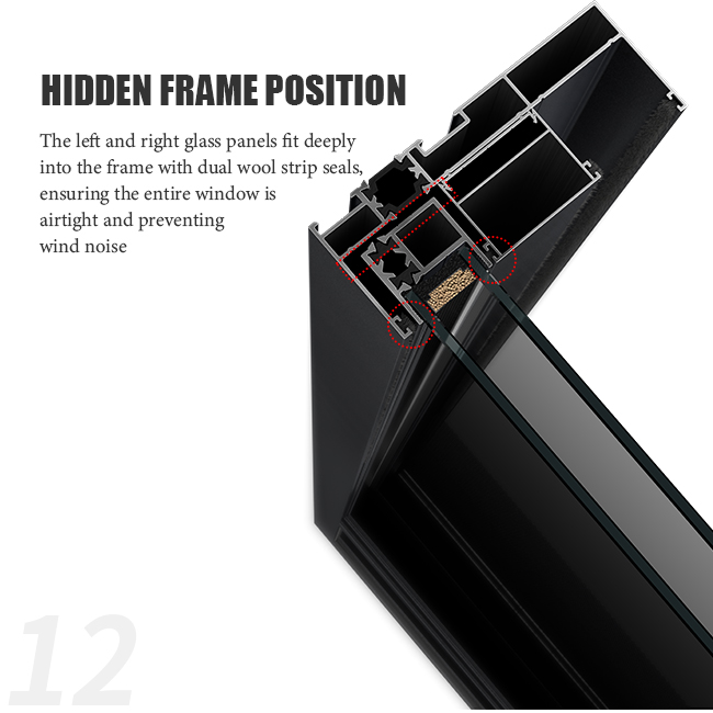 Waterproof and Windproof Aluminum Alloy Sliding Window