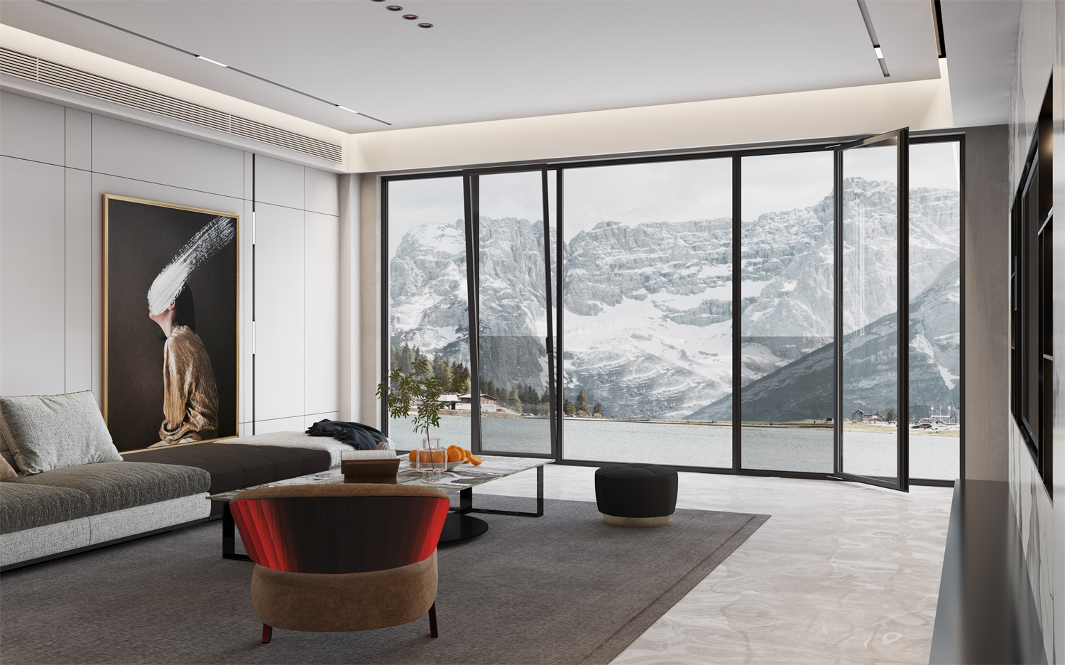 3 alulinum glass windows