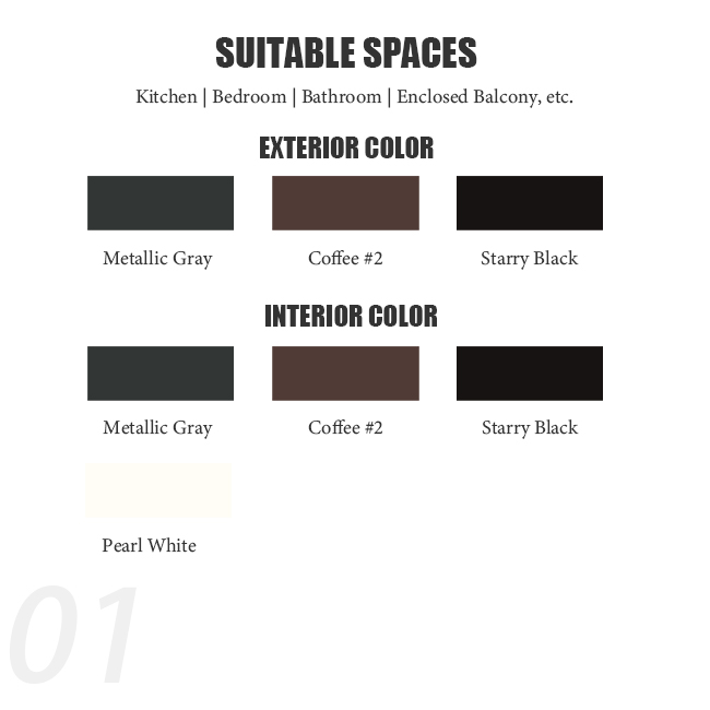 aluminum color card with windows