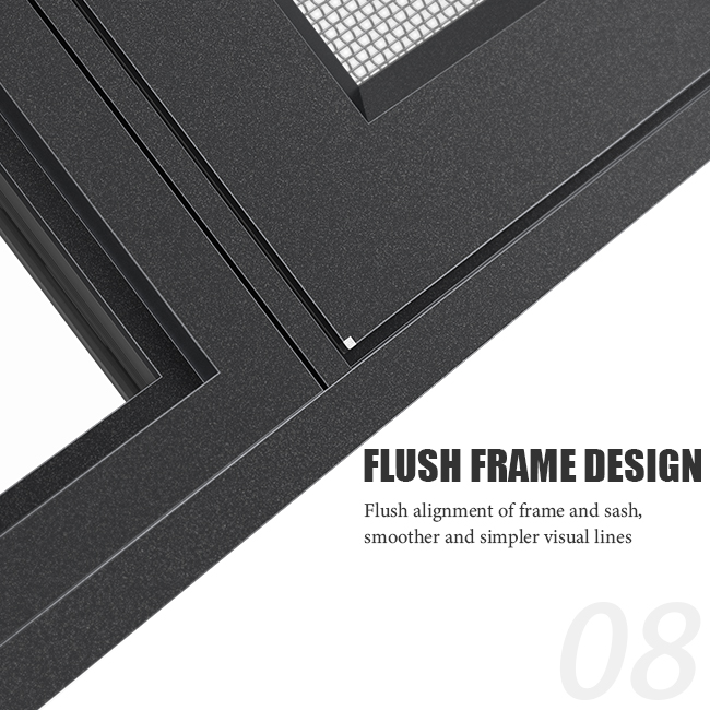 the frame is flush