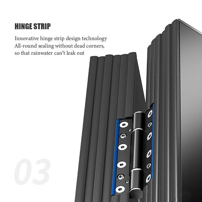 folding door Black hinge with glass door