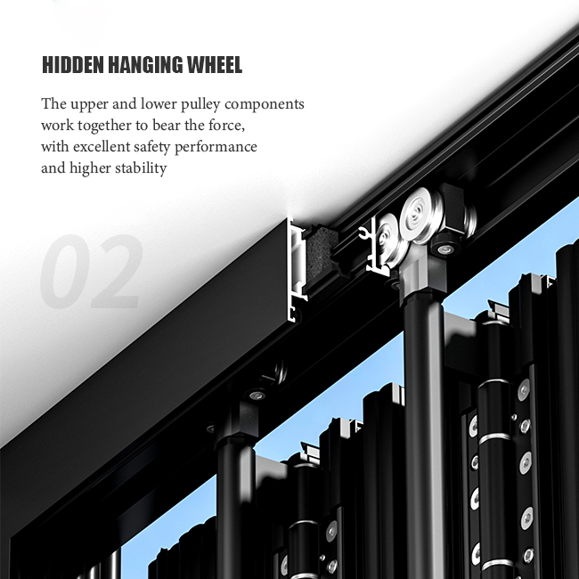 Sound Insulation Folding Door Glass Door