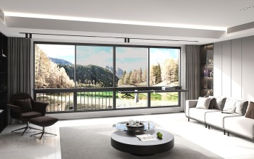 BSW98 Window Sliding windows double glazed glass balcony windows