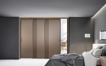 SD115B Sliding Door Aluminum three tracks narrow sliding glass doors slim frame sliding door