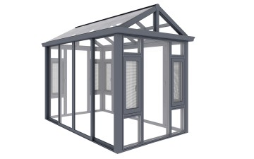 SR 100 Modern Design Aluminium Prefab Outdoor Glass House Sunroom Aluminum Glass House Sun rooms