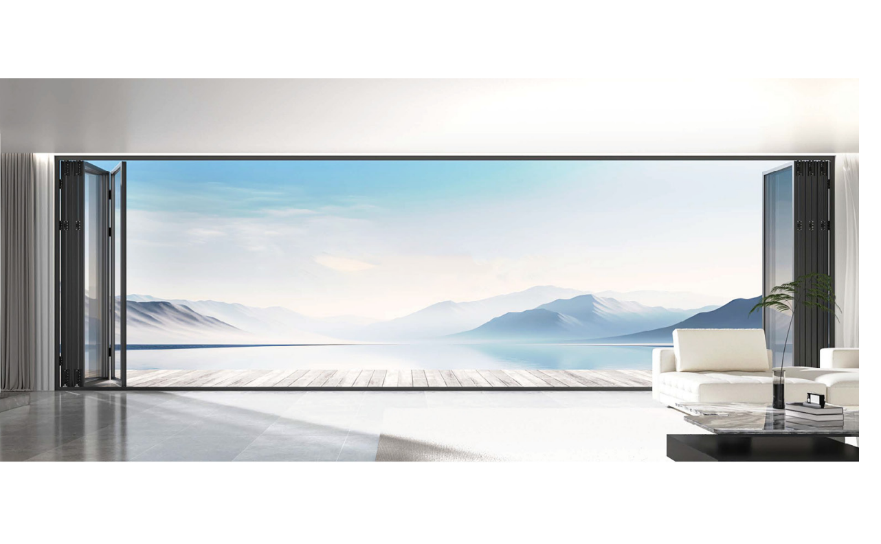 FD73 free folding door, insulating glass folding door, courtyard door
