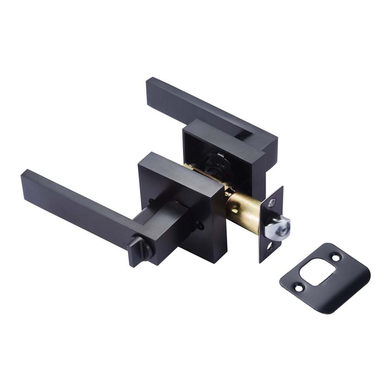 Door Handles Lever Lock With Lock Interior Doors Square Lever Aluminum alloy Knob Door Lock