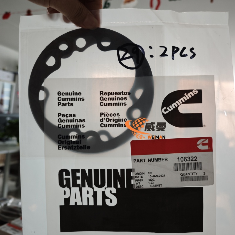 Supply Diesel K19 QSK19 KTA19 Engine Spare Parts Turbocharger Gasket 106322