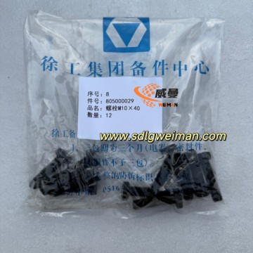 Original XCMG 805000029 BOLT M10×40 for QY25K Crane Spare Parts