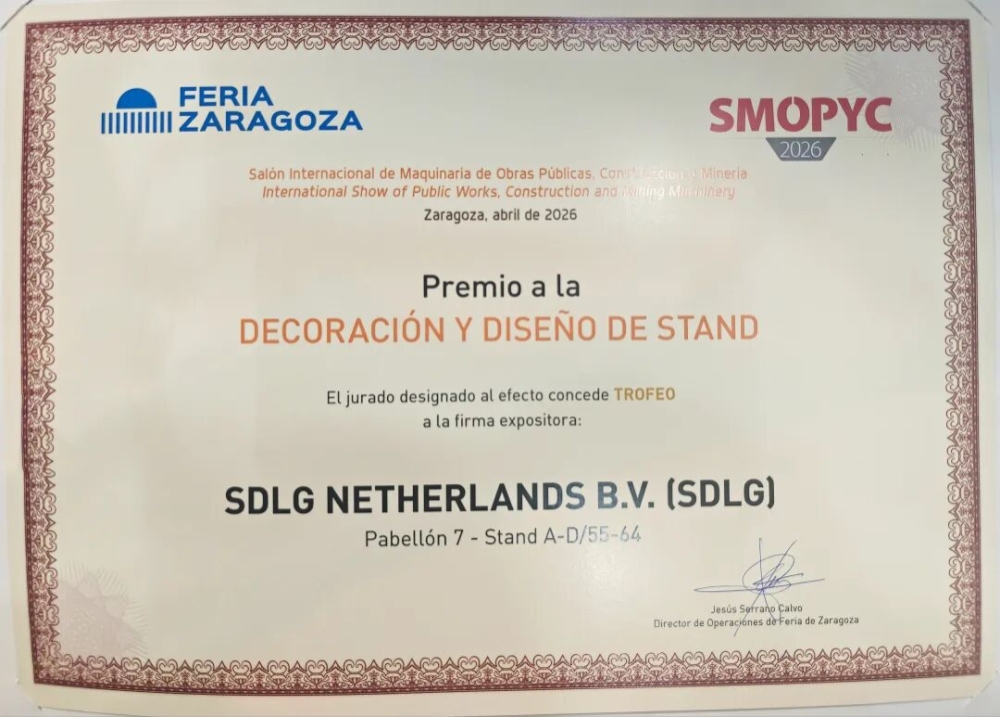 Following the Spanish exhibition! Shandong Lingong ranks among the Top 10 in SMOPYC 2026 booth design.