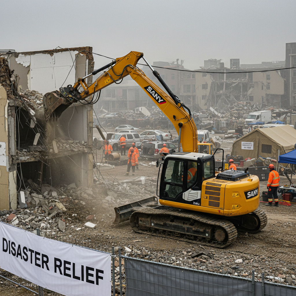 Sany Mini Excavator For Disaster Recovery