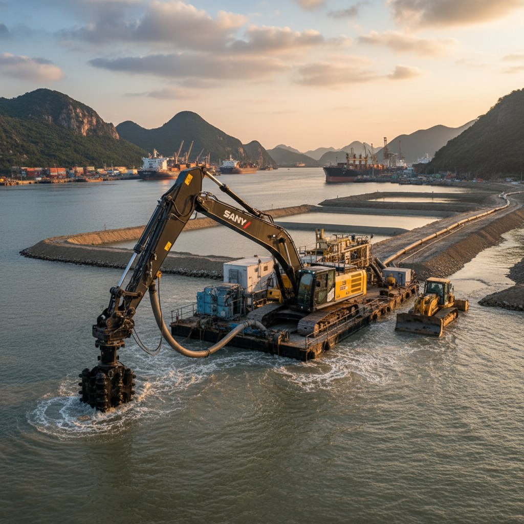 Sany Earthmoving Equipment For Marine Dredging