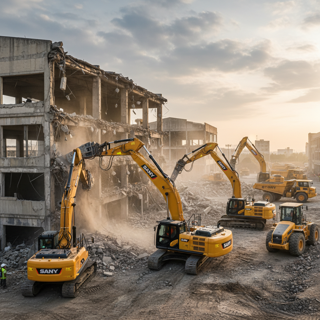 Sany Earthmoving Equipment For Demolition Projects