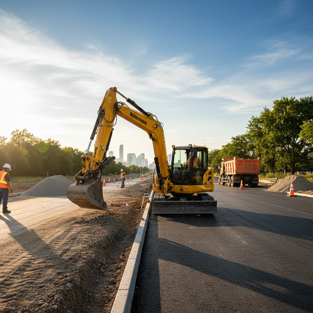 Small Excavator For Road Infrastructure