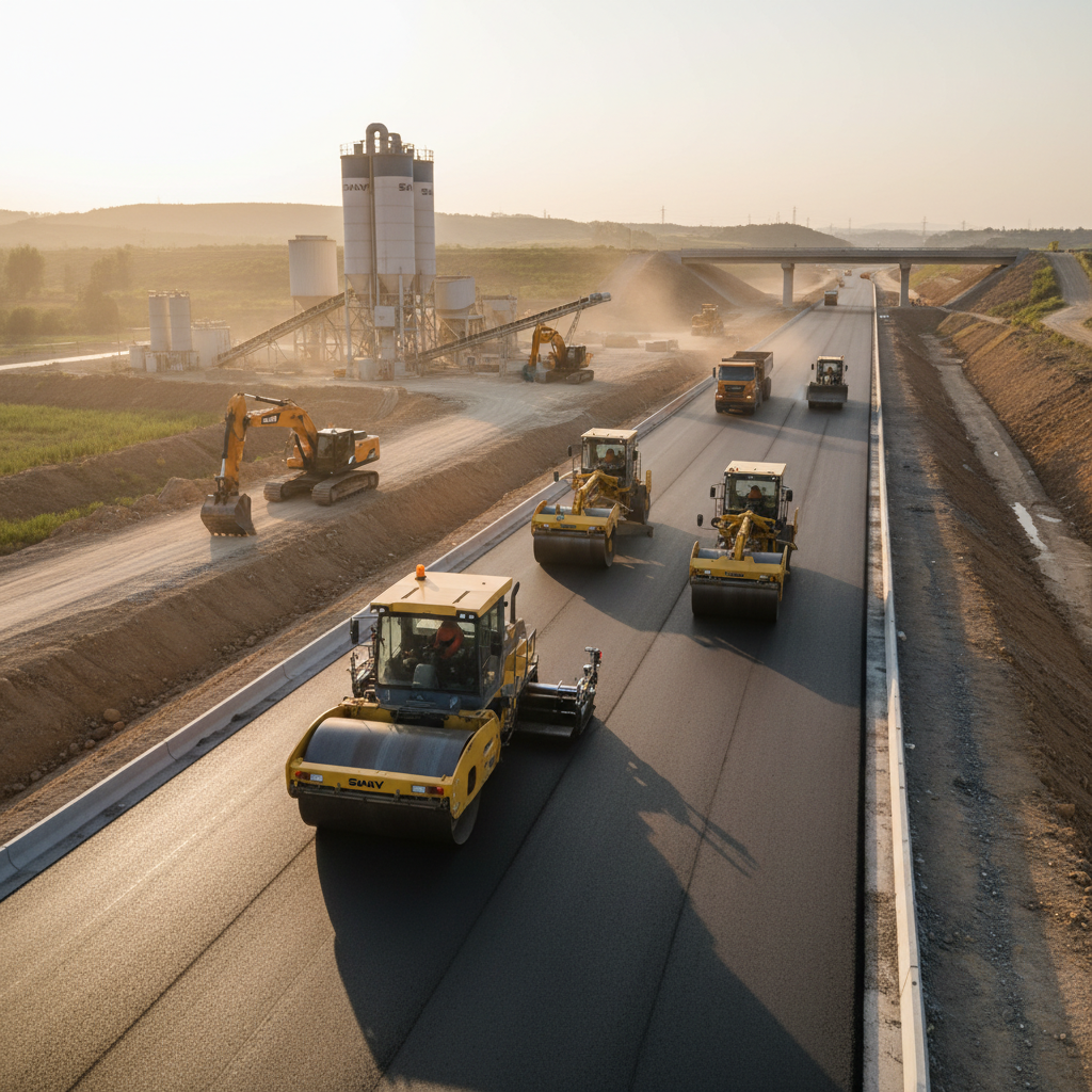 Sany Heavy Equipments For Road Infrastructure