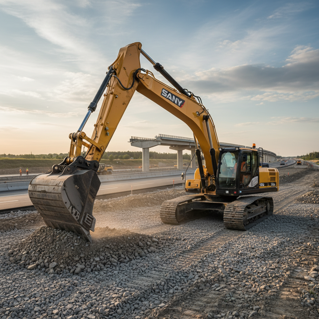 Sany Excavator Machine For Road Infrastructure